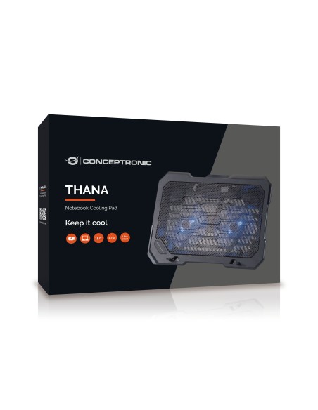 THANA01B almohadilla fría 39,6 cm (15.6") Negro