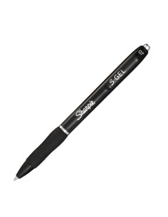 S-Gel Bolígrafo de gel de punta retráctil Negro 12 pieza(s)