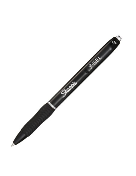 S-Gel Bolígrafo de gel de punta retráctil Negro 12 pieza(s)