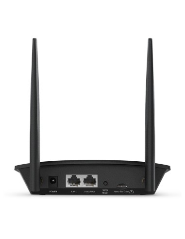 TL-MR100 router inalámbrico Ethernet rápido Banda única (2,4 GHz) 4G Negro