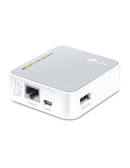 TL-MR3020 router inalámbrico Ethernet rápido Banda única (2,4 GHz) 4G Plata, Blanco