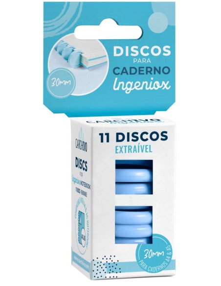 ESTUCHES 11 DISCOS PARA CUADERNO INGENIOX AZUL