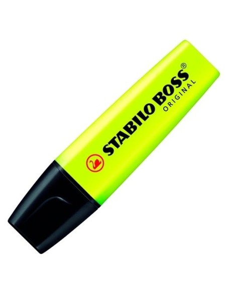 Marcador Fluorescente Boss Original Amarillo - Pack de 10 unidades