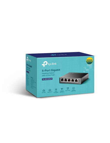 TL-SG1005LP switch No administrado Gigabit Ethernet (10/100/1000) Energía sobre Ethernet (PoE) Negro