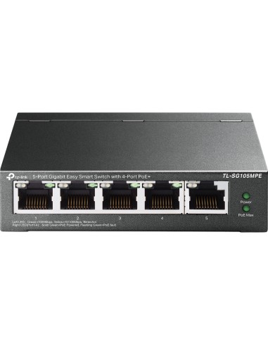 TL-SG105MPE switch L2 Gigabit Ethernet (10/100/1000) Energía sobre Ethernet (PoE) Negro