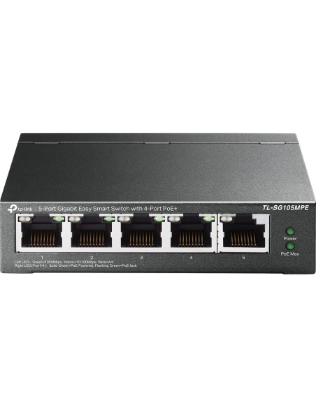 TL-SG105MPE switch L2 Gigabit Ethernet (10/100/1000) Energía sobre Ethernet (PoE) Negro