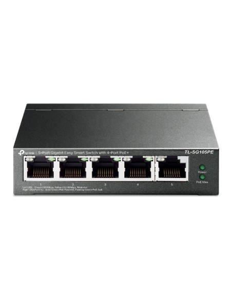TL-SG105PE switch Gestionado L2 Gigabit Ethernet (10/100/1000) Energía sobre Ethernet (PoE) Negro