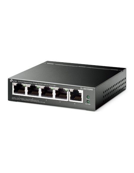 TL-SG105PE switch Gestionado L2 Gigabit Ethernet (10/100/1000) Energía sobre Ethernet (PoE) Negro