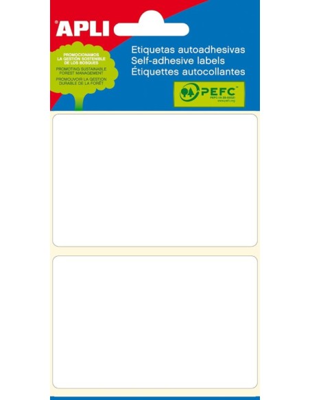 MINI BOLSA ETIQUETAS ADHESIVAS 53X82 APLI CANTOS ROMOS