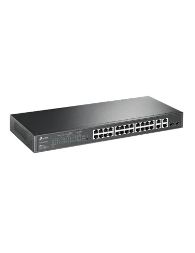 JetStream TL-SL2428P switch Gestionado L2 Fast Ethernet (10/100) Energía sobre Ethernet (PoE) 1U Negro