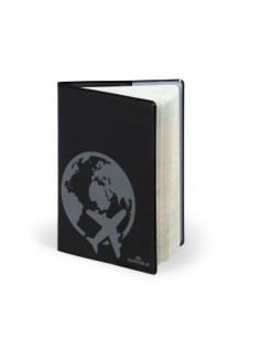 214401 protector para pasaporte Negro