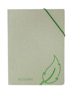 PAQ 8 CARPETA ECOLOGIC FOLIO GOMAS SOLAPAS RECICLABLE