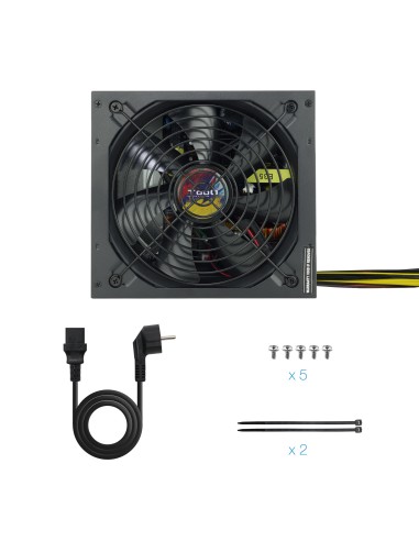 TQAPOLO-600SP unidad de fuente de alimentación 600 W 20+4 pin ATX ATX Negro