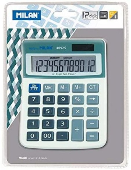 Blister calculadora de sobremesa azul 12 digitos