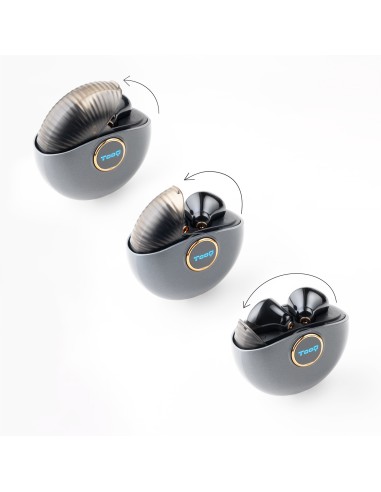 Snail Auriculares Inalámbricos + Micrófono Bluetooth con Estuche de Carga, Gris/Negros