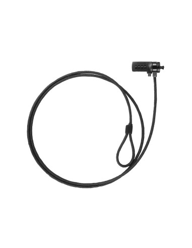 Cable de Seguridad con Combinación para Portátiles 1.5 metros, Color Gris Oscuro