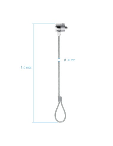 TQCLKC0025 cable antirrobo Plata 1,5 m