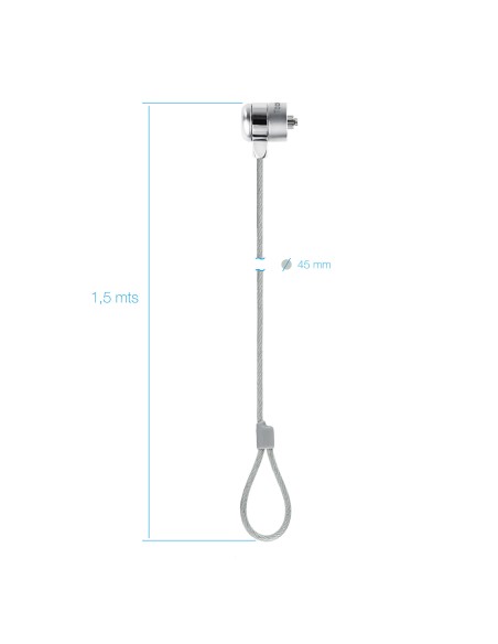 TQCLKC0025 cable antirrobo Plata 1,5 m