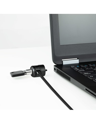 Cable de Seguridad con Llave para Portátiles 1.5 metros, Gris Oscuro