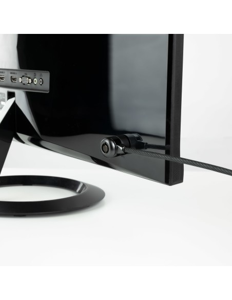 Cable de Seguridad con Llave para Portátiles 1.5 metros, Gris Oscuro