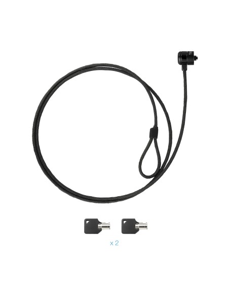 Cable de Seguridad con Llave para Portátiles 1.5 metros, Gris Oscuro