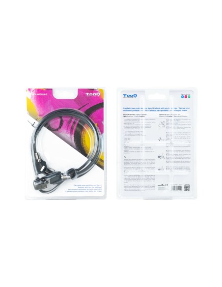 Cable de Seguridad con Llave para Portátiles 1.5 metros, Gris Oscuro