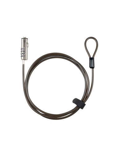 Cable de Seguridad Tipo NANO con Combinación para Portátiles 1.5 metros, Gris Oscuro
