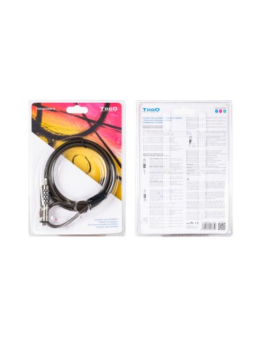 Cable de Seguridad Tipo NANO con Combinación para Portátiles 1.5 metros, Gris Oscuro