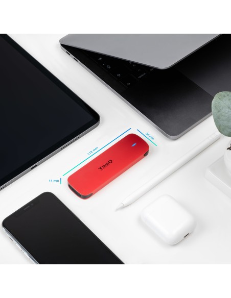 Caja externa para SSD M.2 NVMe, Rojo