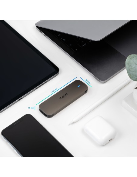 Caja Externa para SSD M.2 NGFF, Marrón