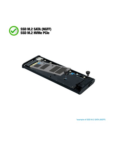 Shinobi Caja externa para unidad de estado sólido (SSD) Gris M.2