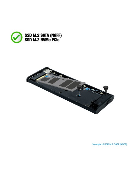 Shinobi Caja externa para unidad de estado sólido (SSD) Gris M.2