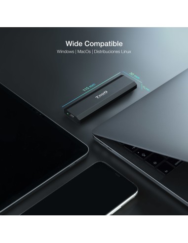 Shura Caja externa para unidad de estado sólido (SSD) Negro M.2