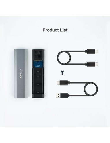 Shura Caja externa para unidad de estado sólido (SSD) Gris M.2