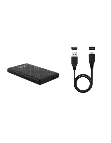 Caja Externa para Discos de 2,5 HDD/SSD, Negro