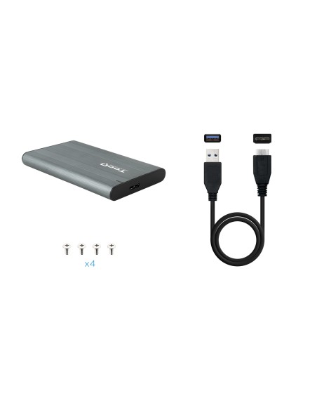 Caja Externa para Discos de 2,5 HDD/SSD, Gris
