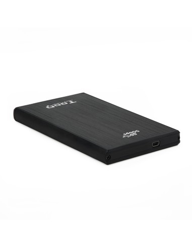 TQE-2522B caja para disco duro externo Caja de disco duro (HDD) Negro 2.5"