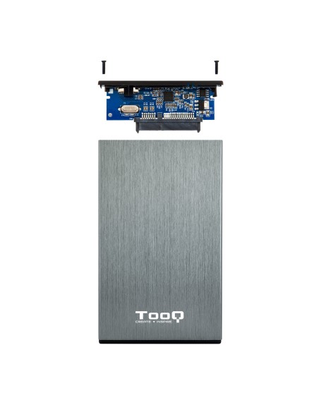 TQE-2527G caja para disco duro externo 2.5" Caja de disco duro (HDD) Negro, Gris