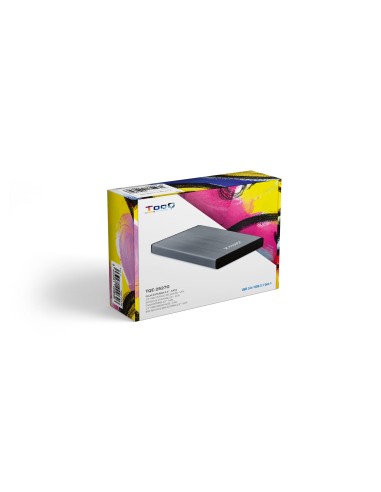 TQE-2527G caja para disco duro externo 2.5" Caja de disco duro (HDD) Negro, Gris