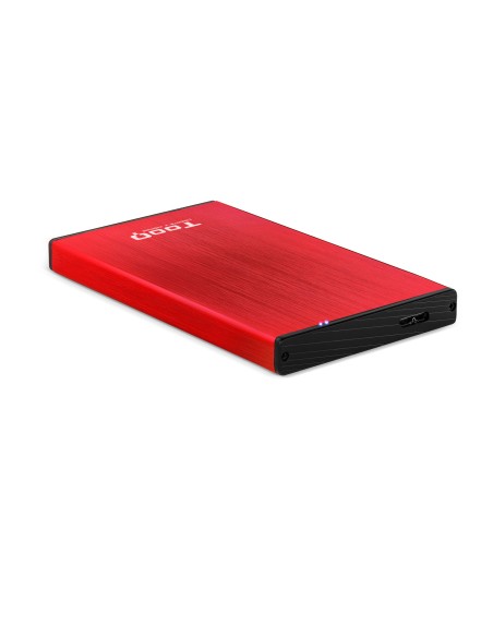 TQE-2527R caja para disco duro externo 2.5" Caja de disco duro (HDD) Negro, Rojo