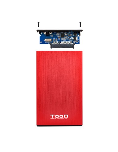 TQE-2527R caja para disco duro externo 2.5" Caja de disco duro (HDD) Negro, Rojo