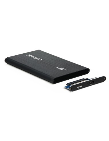TQE-2529B caja para disco duro externo 2.5" Carcasa de disco duro/SSD Negro