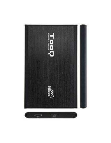 TQE-2529B caja para disco duro externo 2.5" Carcasa de disco duro/SSD Negro