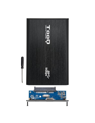 TQE-2529B caja para disco duro externo 2.5" Carcasa de disco duro/SSD Negro