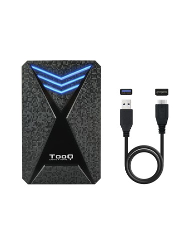 TQE-2550BL caja para disco duro externo Carcasa de disco duro/SSD Negro 2.5"