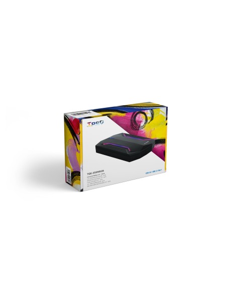 TQE-2599RGB caja para disco duro externo Carcasa de disco duro/SSD Negro 2.5"