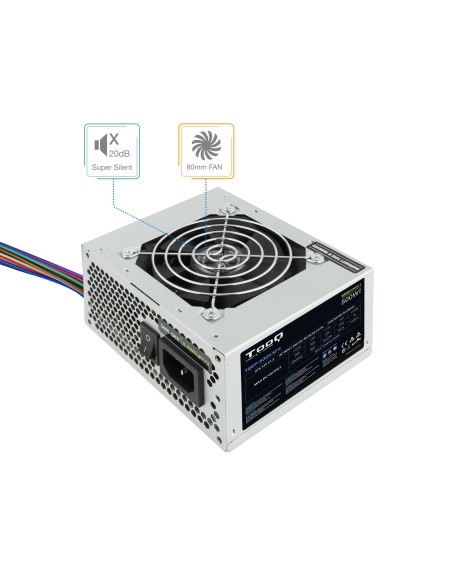 Fonte Ecopower II unidad de fuente de alimentación 500 W 20+4 pin ATX SFX Plata
