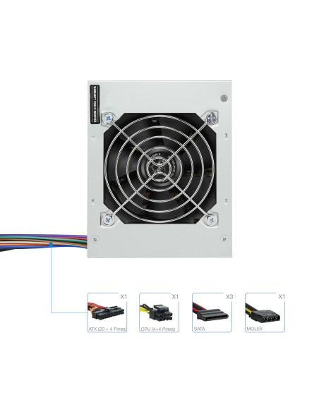 Fonte Ecopower II unidad de fuente de alimentación 500 W 20+4 pin ATX SFX Plata