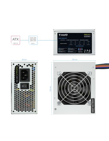 Fonte Ecopower II unidad de fuente de alimentación 500 W 20+4 pin ATX SFX Plata