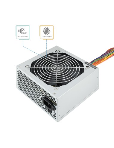 TQEP-500SSE unidad de fuente de alimentación 500 W 24-pin ATX ATX Plata